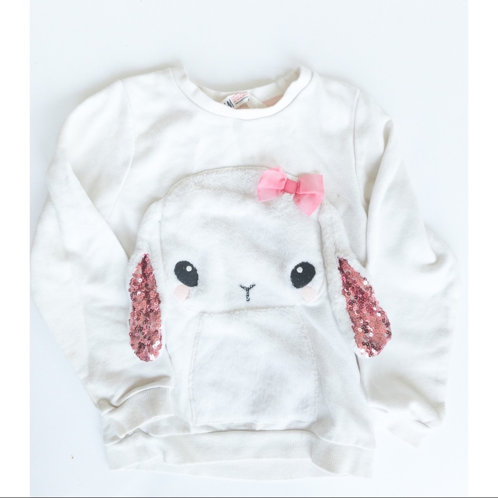 H&M size 4-6 Bunny sequin Top